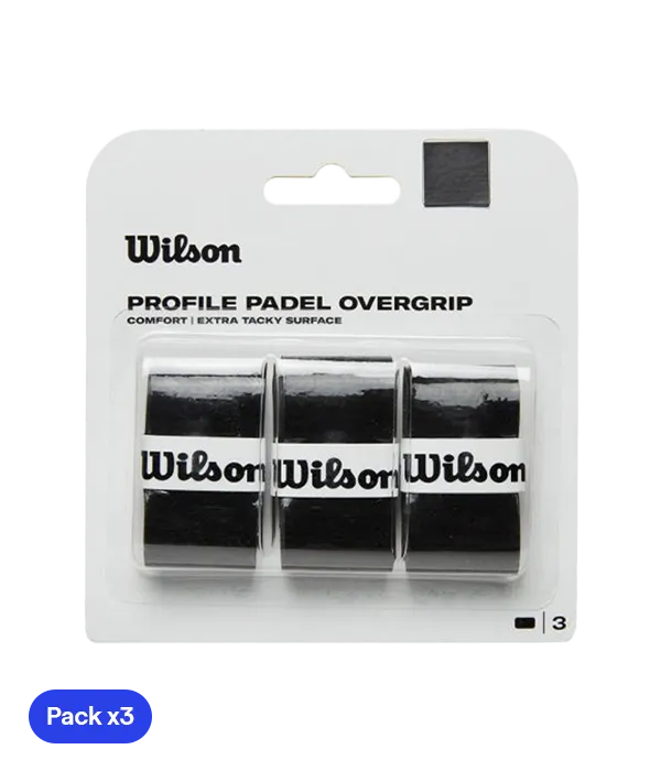 wilson profile overgrips black (pack x3)