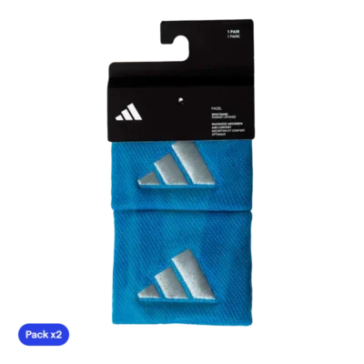 adidas blue short wristbands (pack of 2)