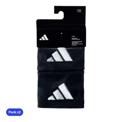 adidas black short wristband (pack of 2)