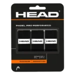overgrips head padel pro perforated black (pack x3)