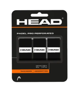 overgrips head padel pro perforated black (pack x3)