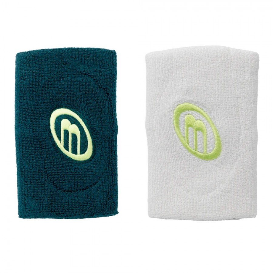 wristbands-bullpadel-bpmu252i-white-dark-green